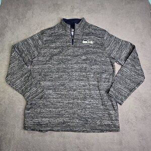 Seattle Seahawks NFL Team Apparel 1/4 Zip XL Gray Men's Pullover Sweatshirt